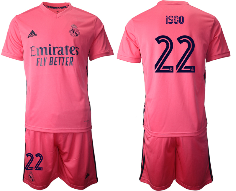 Men 2020-2021 club Real Madrid away #22 pink Soccer Jerseys
